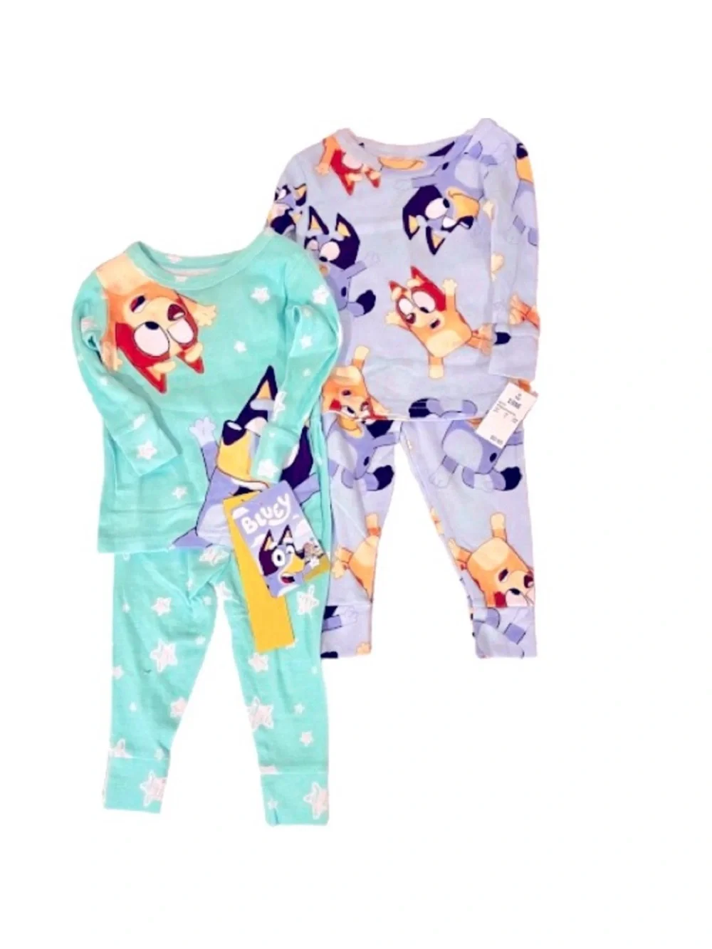 🆕- Toddler Set/2 Snug Fit Bluey Cotton Pajama Set - Blue 4T
